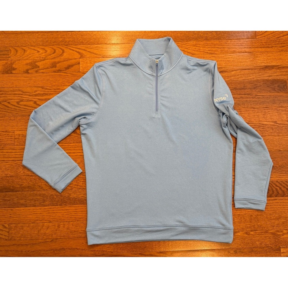Onward Reserve Performance 1/4 Zip Pullover Mens Large Blue NYSE Golf Sport